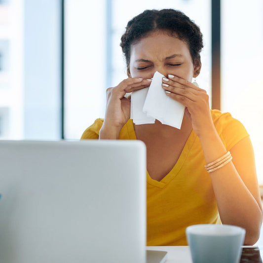 Woman with sinus infection 