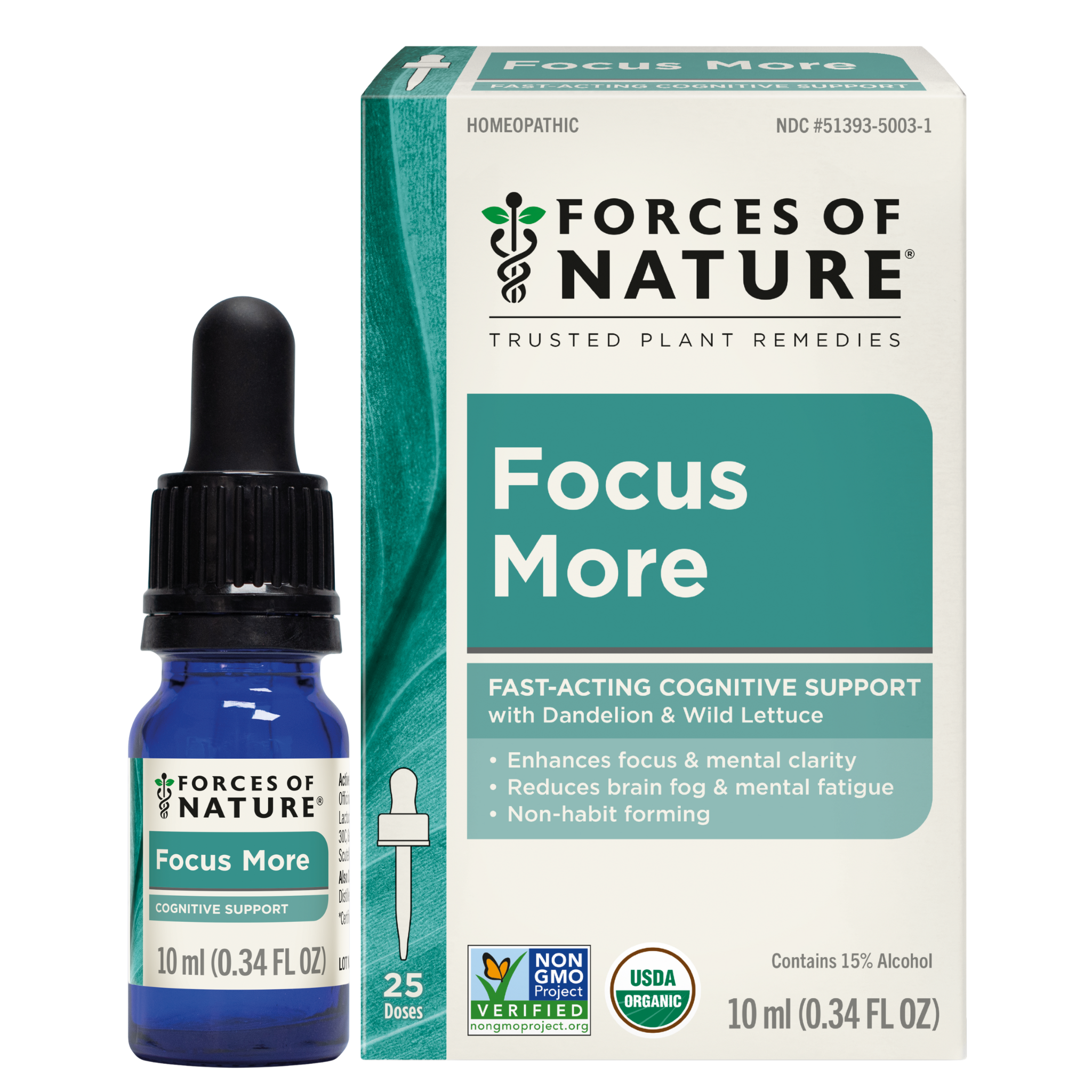 Forces of Nature Focus & Mental Clarity Support Drops | Plant
