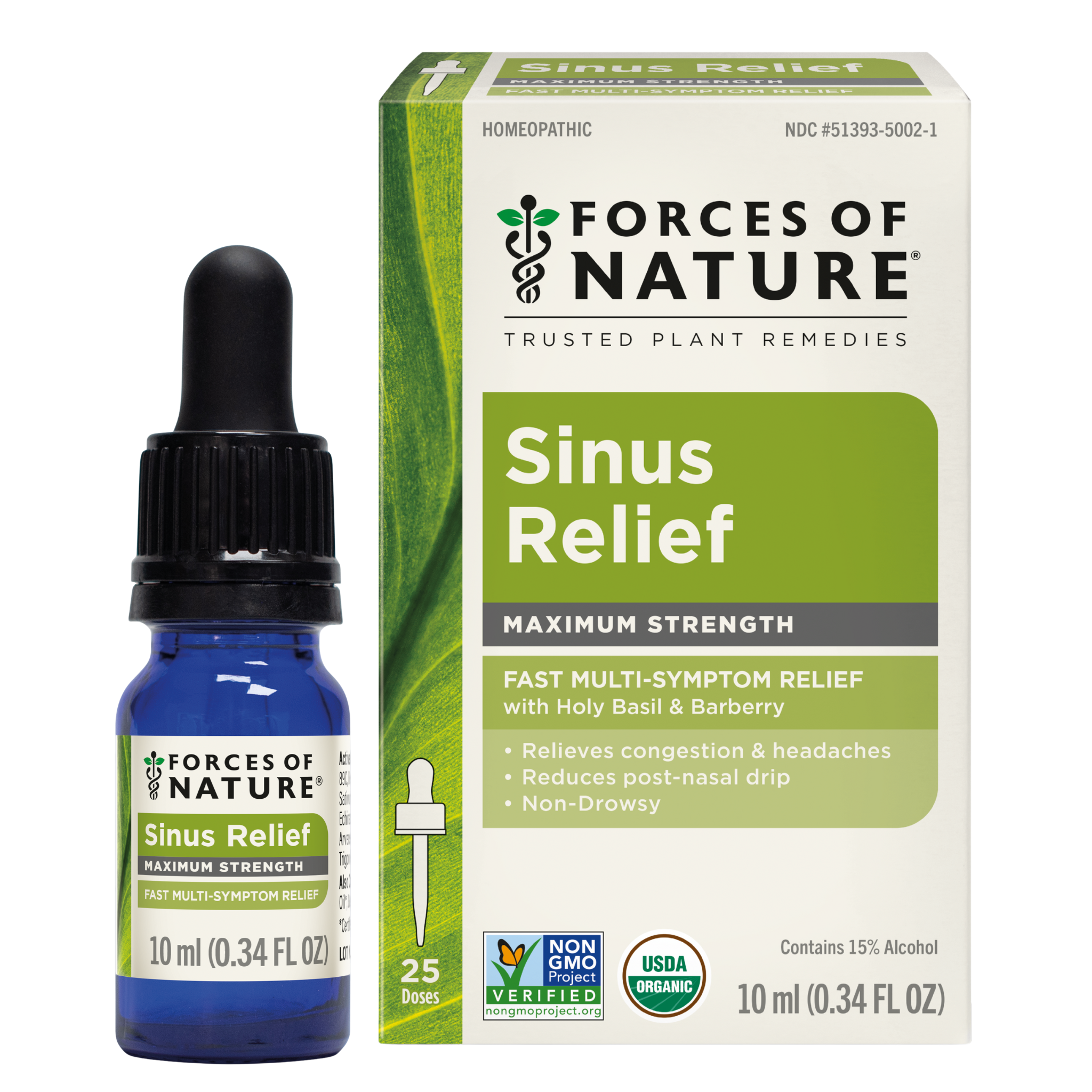 Forces of Nature Sinus Relief Maximum Strength Drops
