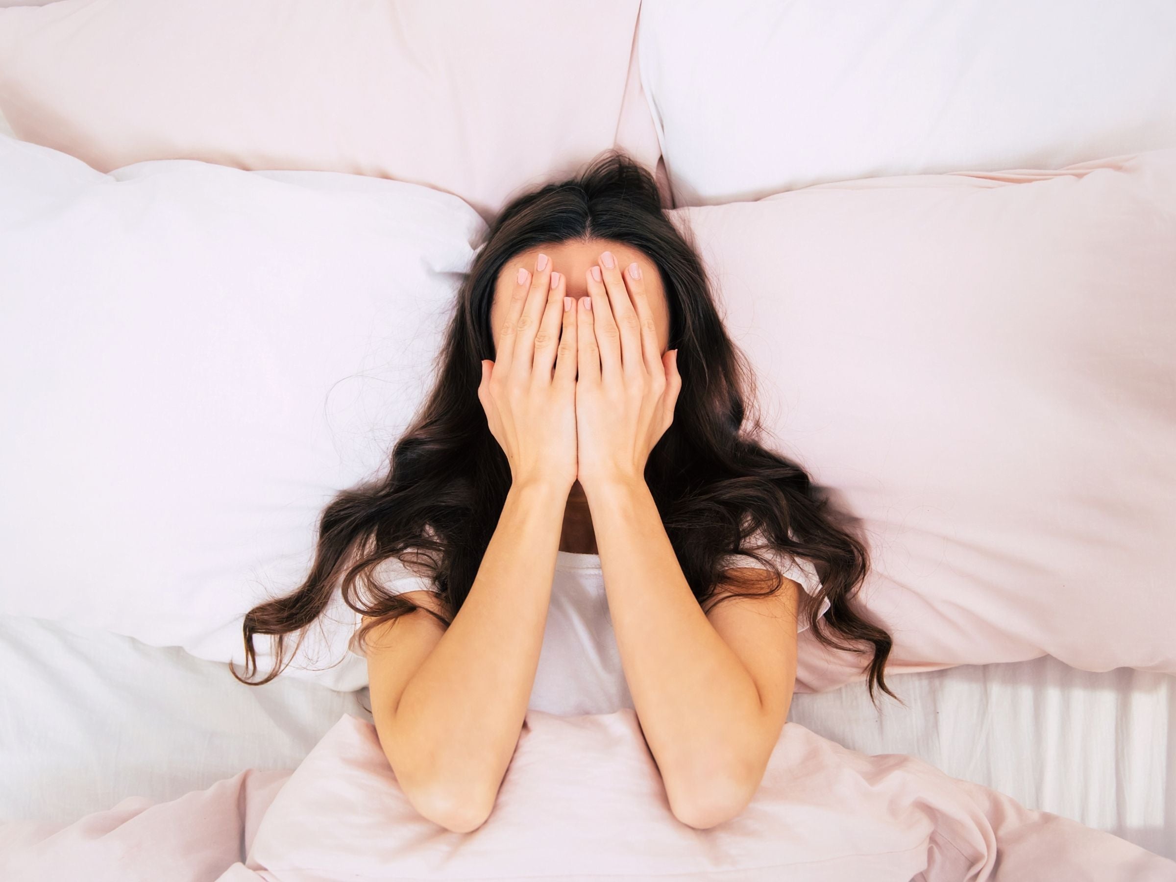 Woman having trouble sleeping