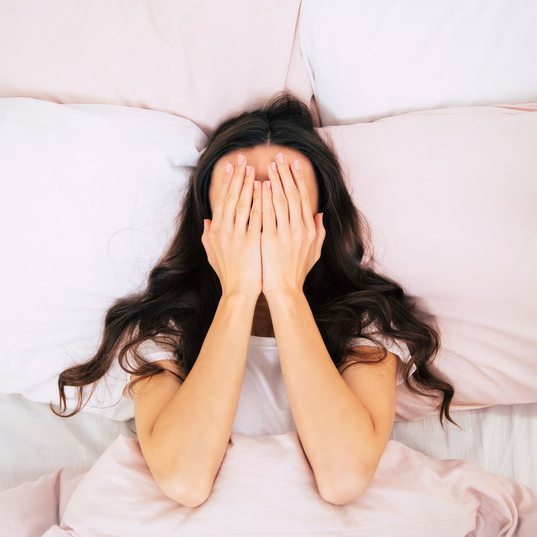 Woman having trouble sleeping