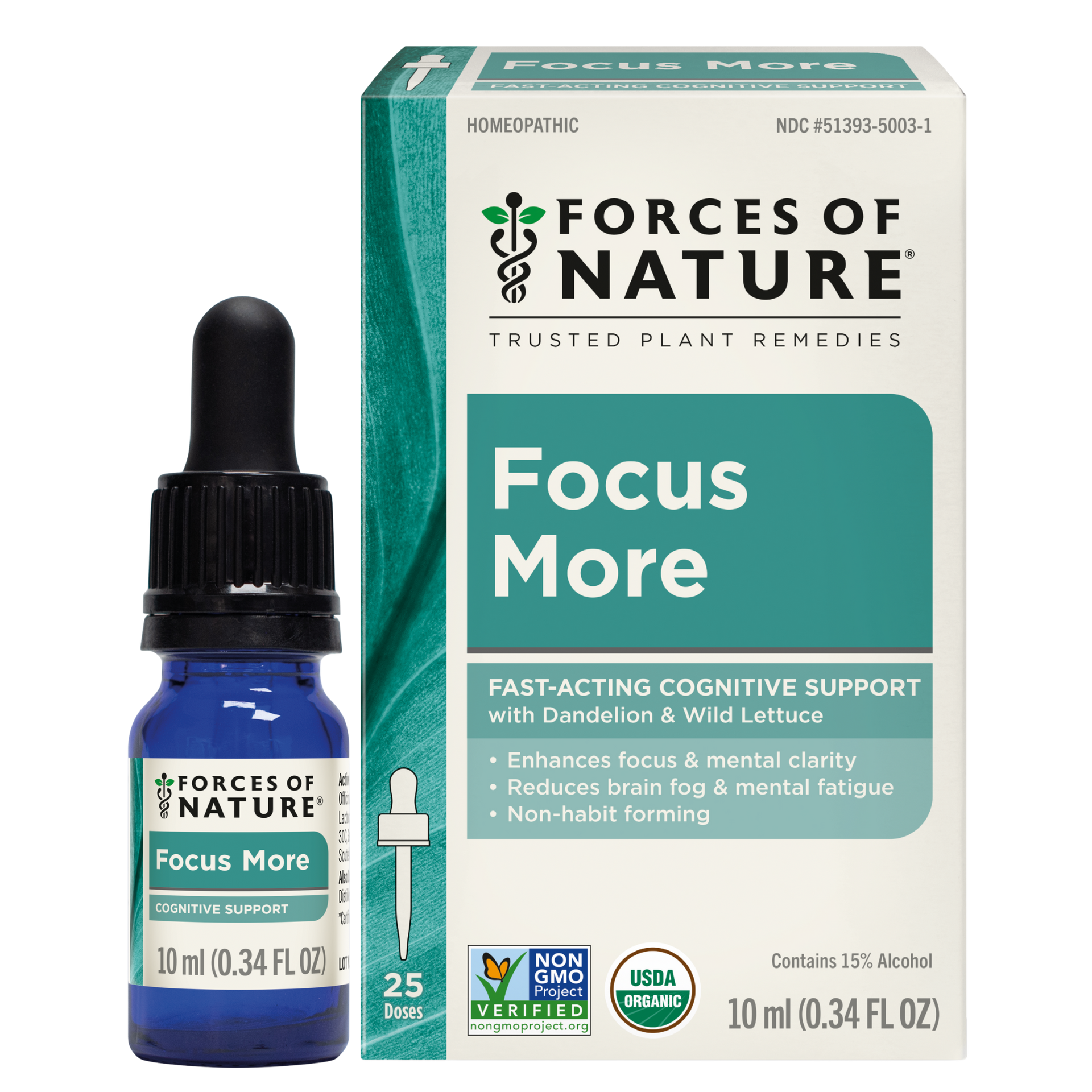 Forces of Nature Focus & Mental Clarity Support Drops | Plant