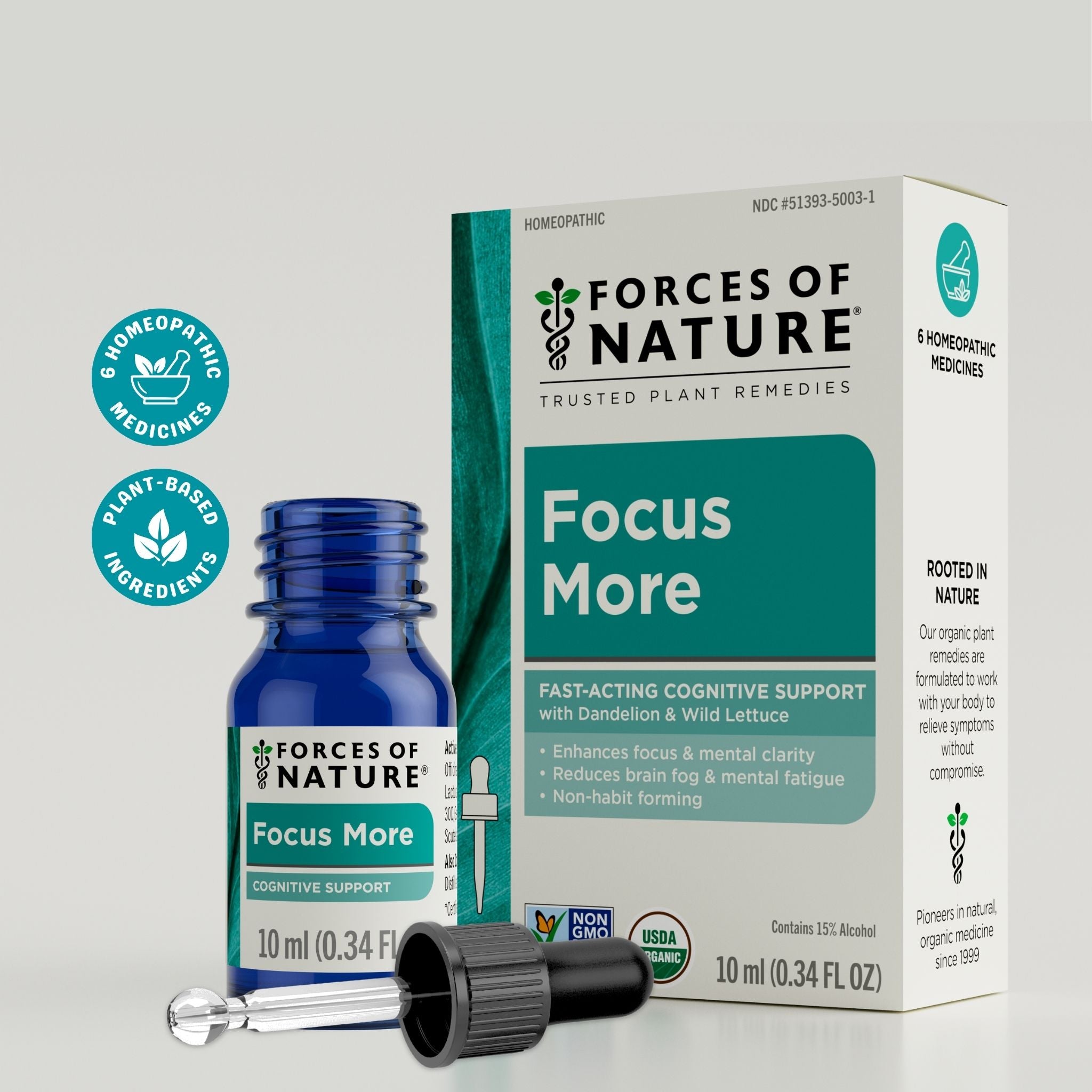 Forces of Nature Focus & Mental Clarity Support Drops | Plant