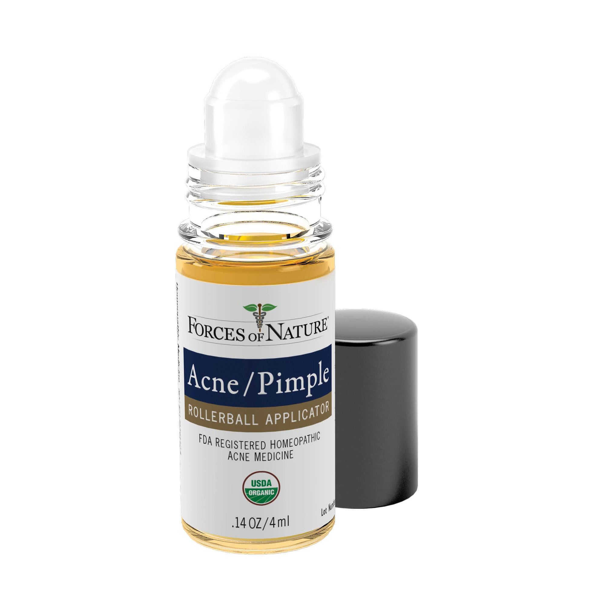 Natural Acne Pimple Treatment  4ml Rollerball | Forces of Nature Organic Medicine