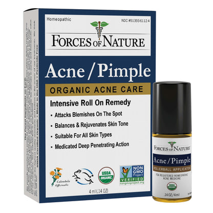 Natural Acne Pimple Treatment  4ml | Forces of Nature Organic Medicine